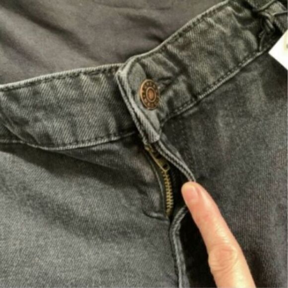 Topshop Over the Bump Mom Jeans 10 Black - Picture 7 of 8